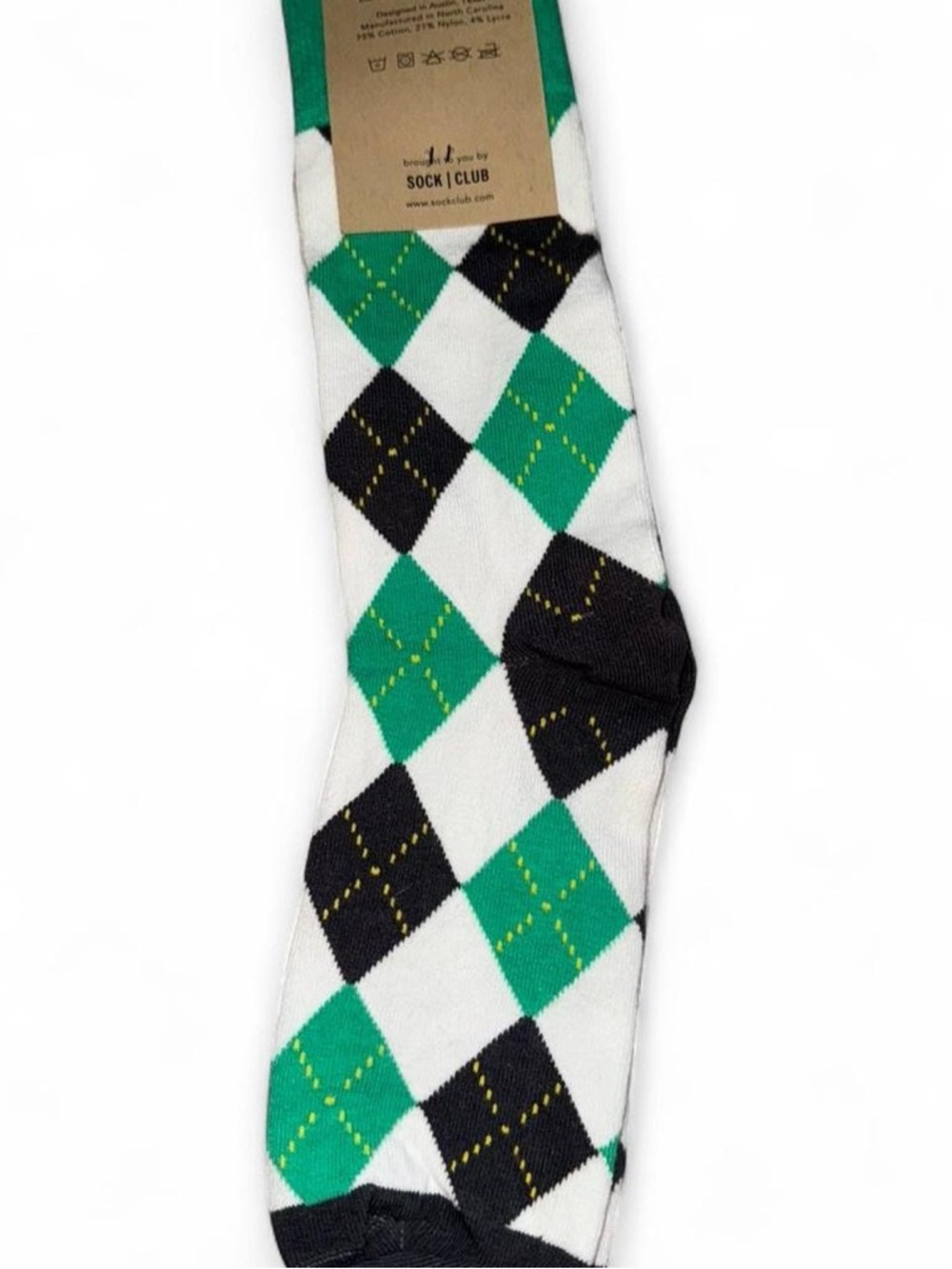 Sock Club Argyle Crew Socks Green Black White Credit Karma Promo
